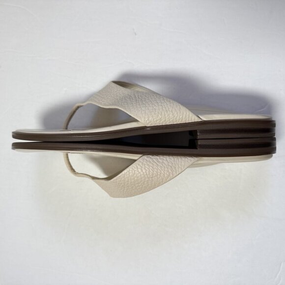 VIONIC Agave Leather Comfort Sandals Cream Thong Style Size 11 - Picture 5 of 7